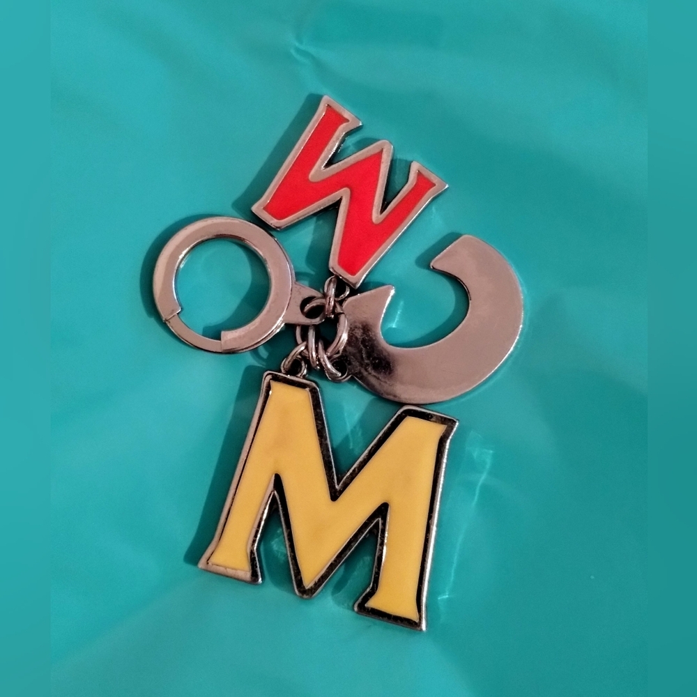 MCM Red and Yellow Charm Satchel